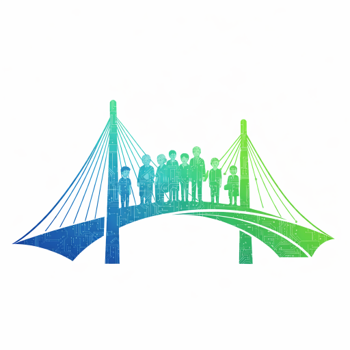 men on bridge illustration